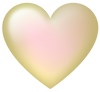 Pearl-toned heart with green-pink gradient symbolising Happy Skin: gentle, vegan, irritation-free care.