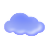Fluffy blue cloud on transparent background, symbolising a gentle, cloud-like shave with aloe cushioning.