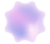 Pastel pink-purple star-shaped blob on white background, symbolising soothing, clarifying shave ingredients.