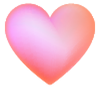 Pink-orange gradient heart on transparent background, symbolising ready-to-use razors for anytime, anywhere.